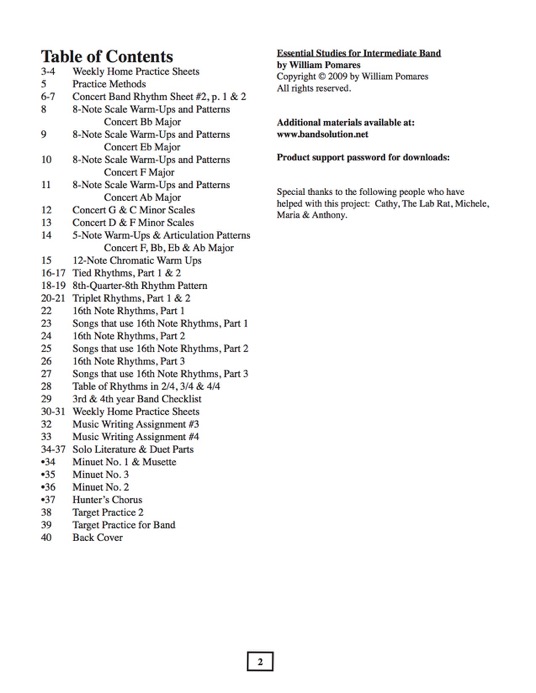 Essential Studies 2 ToC